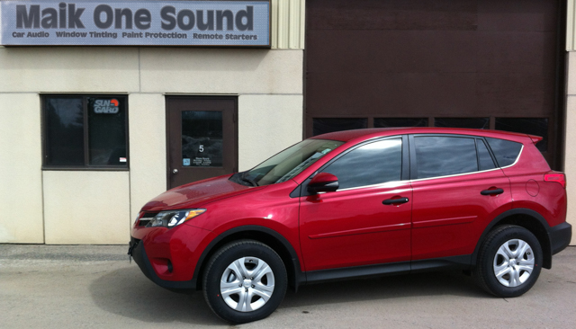 Toyota Rav4 2013 with professional window tint in North Bay